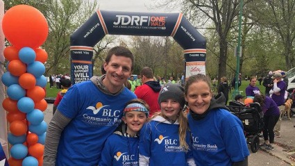 Adam Lange and family participate in JDRF walk